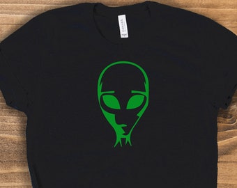 Alien Shirt, Alien Head Shirt, Alien T-Shirt, Ufo Shirt, Alien Tee Shirts, Space Shirt, Science Shirt, Pocket T-Shirt