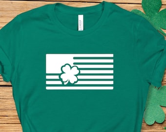 St Patrick's Day Flag Shirt, Irish T-shirt, St Patrick's, Shamrock Shirt, Ireland Shirt, Feeling Lucky Shirt, Lucky Shirt, Luck of the Irish