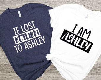 If I lost return to, If Lost Return To Babe, Customizable Couples Tees, Custom Matching Shirts, Funny Couples
