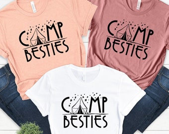 Camp Besties T-Shirt, Cool Hiking Tshirt,Family Vacation Clothing,Camp Lover T Shirt,Summer Camp Shirts,Matching Vacation Shirt, Summer 2024