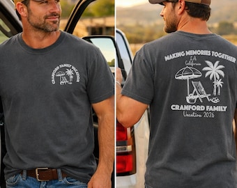 Custom Family Vacation 2026 Beach Trip Shirt, Making Memories Together