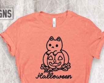 Meow Halloween Shirt, Halloween Shirt, Funny Halloween Shirt, Happy Halloween Shirt, Halloween Party, Trick or Treat Shirt