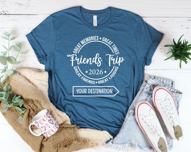 Friends Trip 2026, Personalized Friends Vacation T Shirt Gift