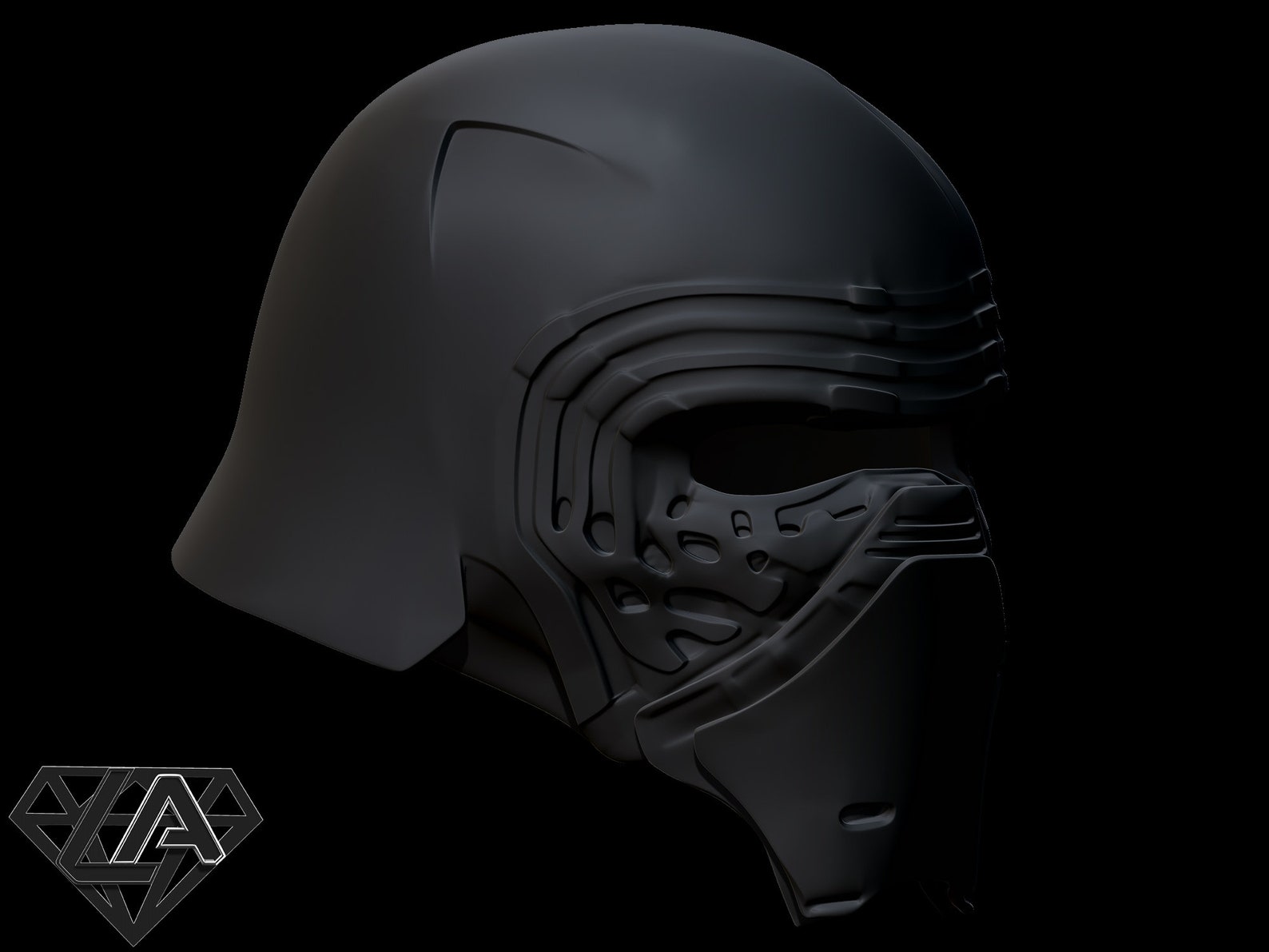 Kylo Ren custom helmet 3D print model Etsy