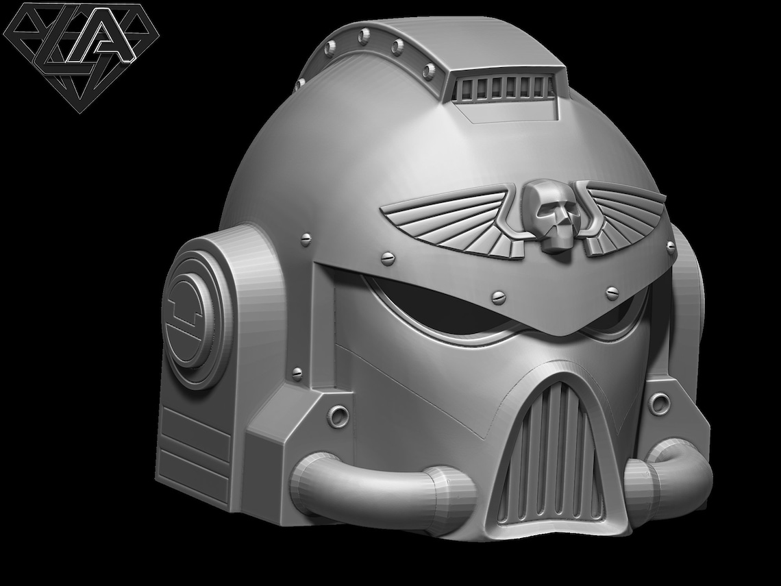Warhammer sergeant custom helmet 3d print model | Etsy