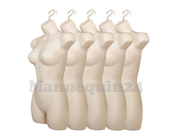 5.8 FT Female Mannequin Plastic Full Body Dress Form Display w/ Base White  New