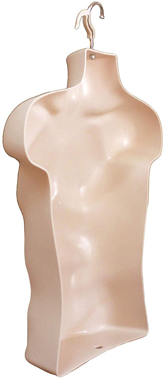 FLESH NEW Male Mannequin Form & Hanger Dress Body Torso Display JERSEY SHIRT 