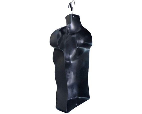 DisplayTown Male Mannequin Torso With Metal Stand Hollow Back Body Stackable Dress Form For Tshirt Display Countertop Craft Shows Photos And Design S M Clothing Size White Set Of 2