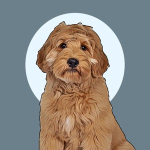 Retrato de mascotas. Arte de dibujos animados. Retrato digital personalizado de mascotas. Retrato de foto. Ilustración de mascotas. Perro mamá. Perro papá. Monumento a las mascotas