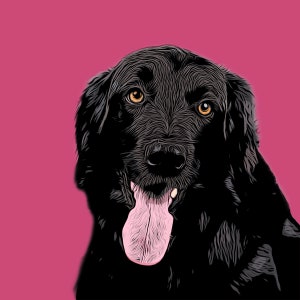 Pet Portrait. Cartoon  Art. Custom Digital Pet Portrait. Portrait from Photo. Pet Illustration. Dog Mom. Dog Dad. Pet Memorial