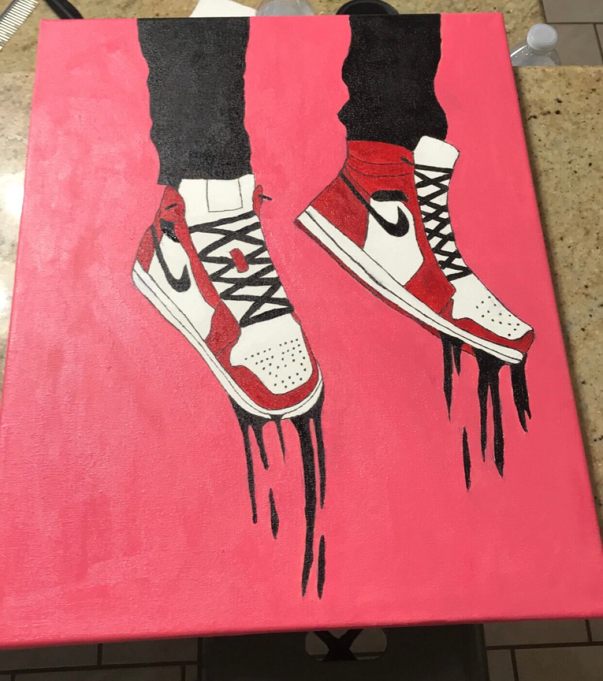 Nike Jordan 1 Painting Etsy