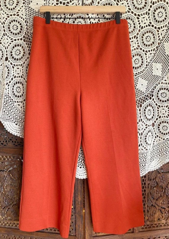 Vintage 70s rusty orange cropped pant by Jantzen