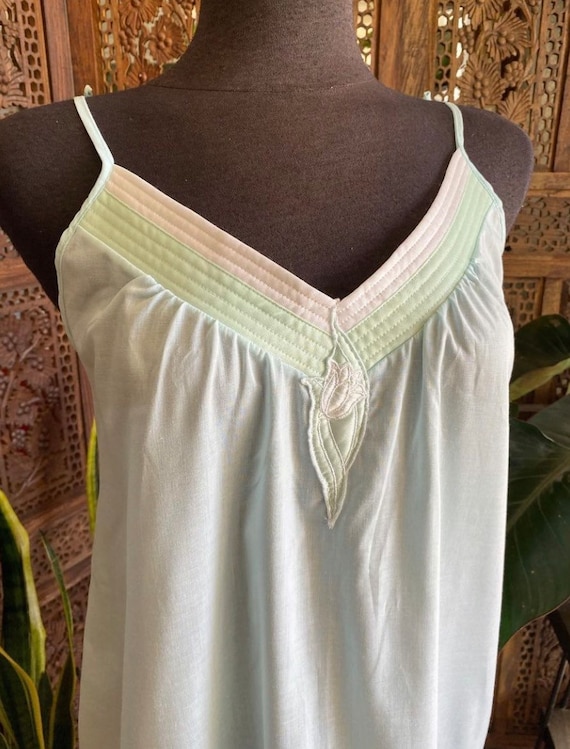 Vintage 70s/80s Seafoam slip dress by Yolande