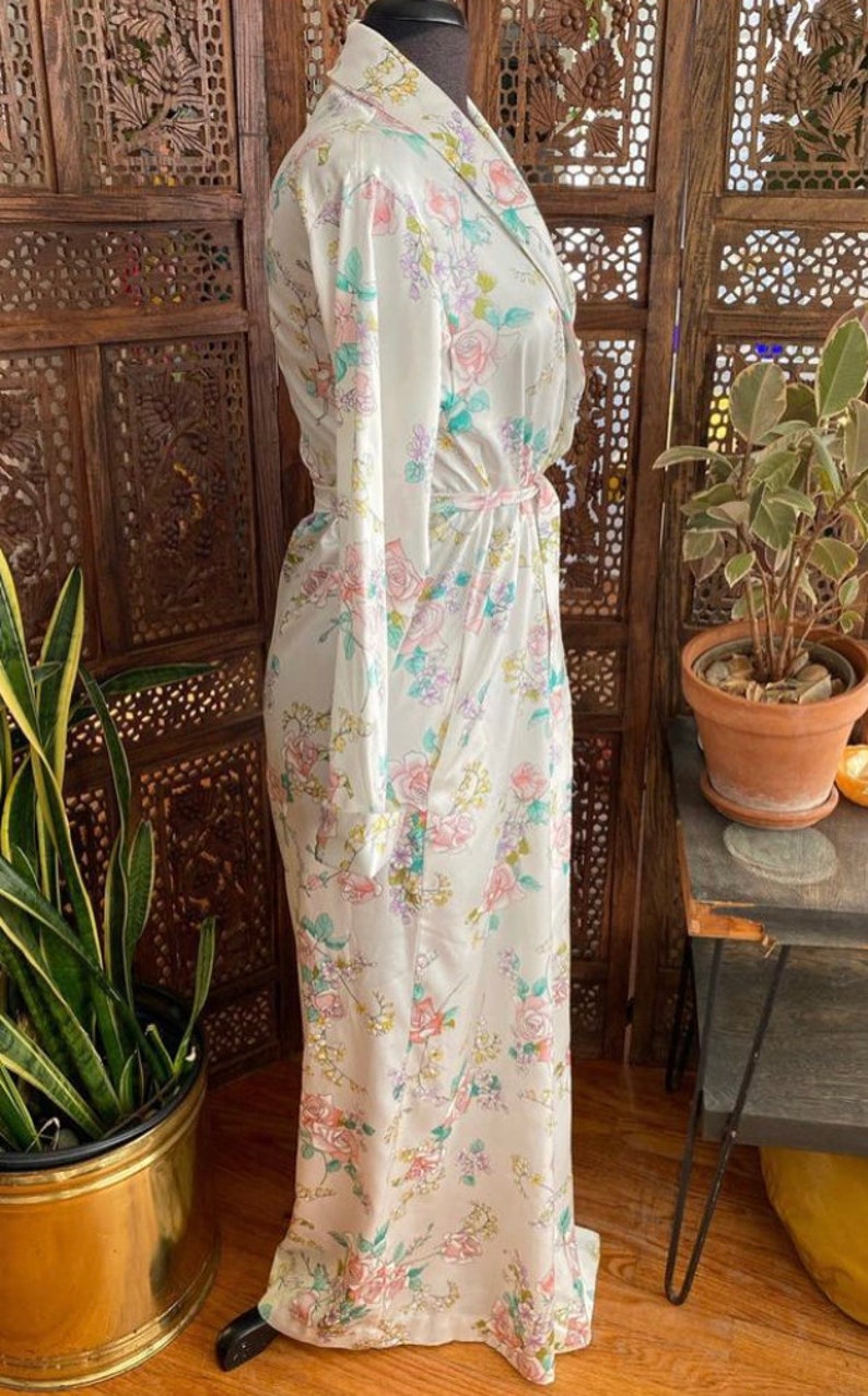 Spring Robe Floral Vintage 80s Floral Spring Robe by Designer Christian Dior - Etsy
