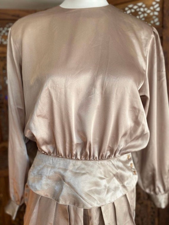 Vintage 70s pearlescent gold pant/top set by Cloth