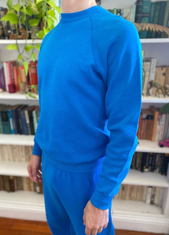 Vintage 90s blue sweater/pant set from Sturdy Swe… - image 3