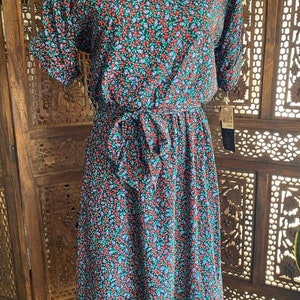 vintage 80s floral dress by Stuart Alan