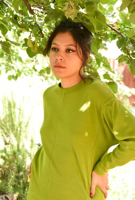 90s Lime Green Sweater Dress by Liz Claiborne Etsy Finland