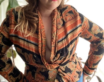 Vintage 90s Printed Rayon Blazer - Laura Kieffer