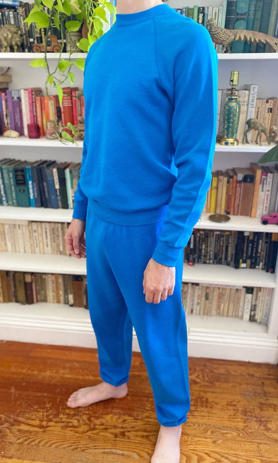 Vintage 90s blue sweater/pant set from Sturdy Swe… - image 4