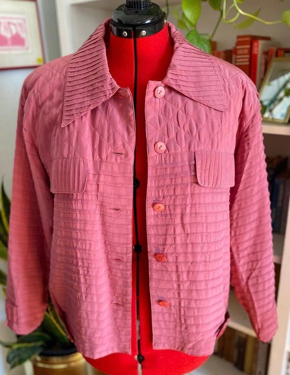 Pink button up jacket 2025