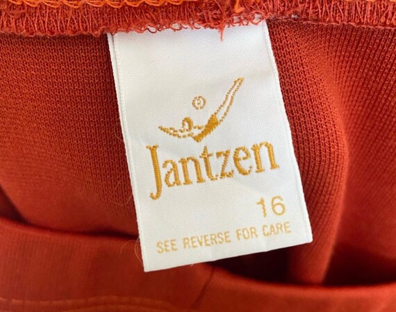 Vintage 70s rusty orange cropped pant by Jantzen - image 3