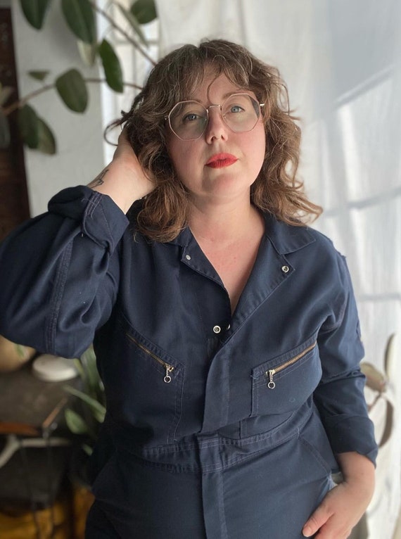 Vintage 80s navy blue coveralls by OshKosh