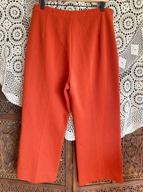 Vintage 70s rusty orange cropped pant by Jantzen - image 2