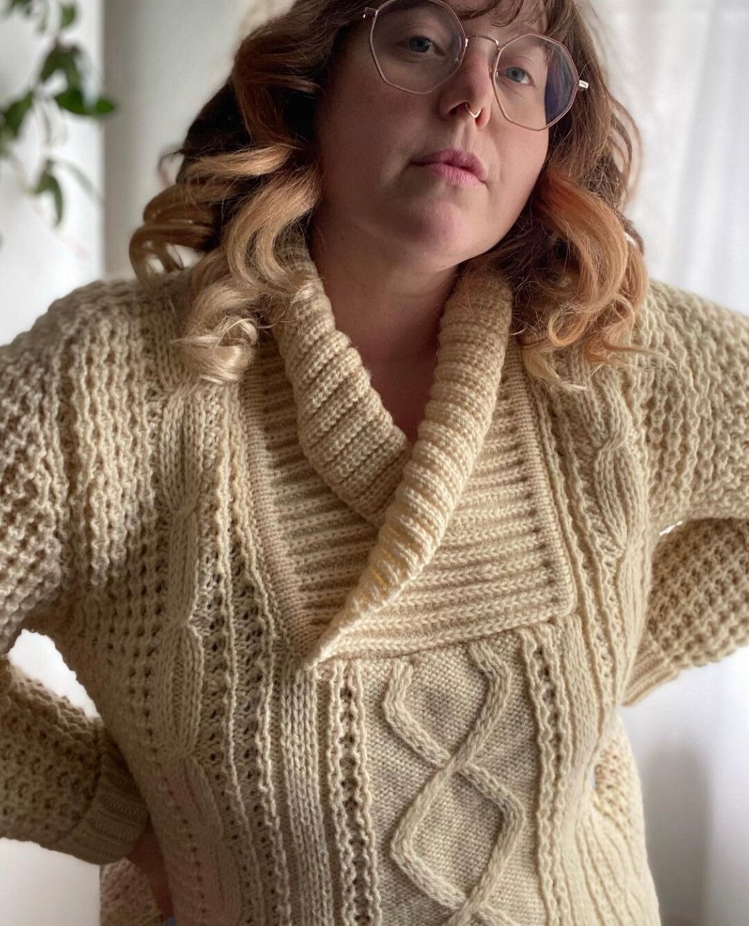 70s Ivory Knit Sweater