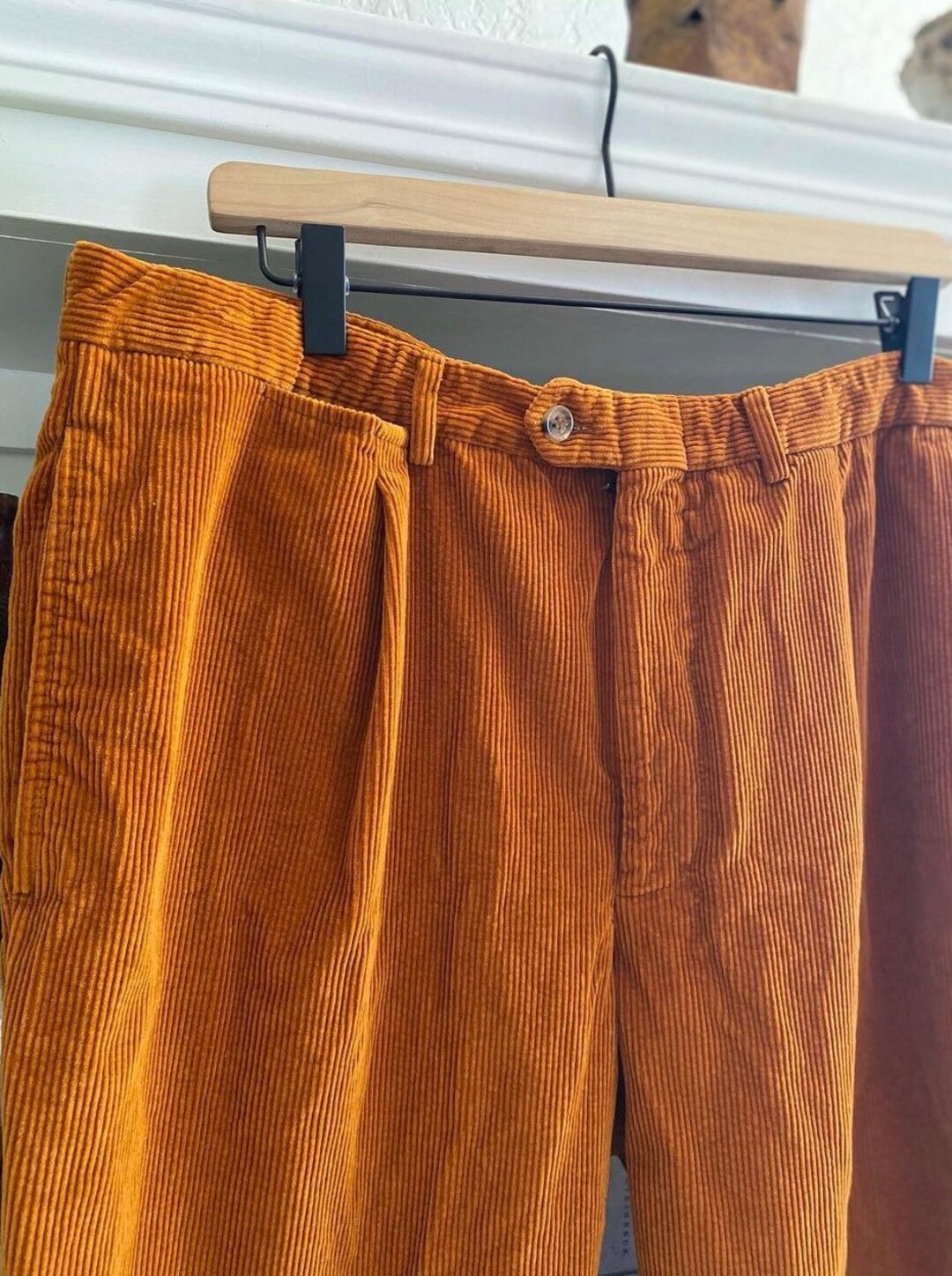 Gorgeous 90s Rusty Orange Velvet Corduroy Trouser Pants by Designer ...