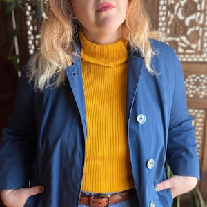 Vintage 70s/80s midnight blue trench coat by London Fog