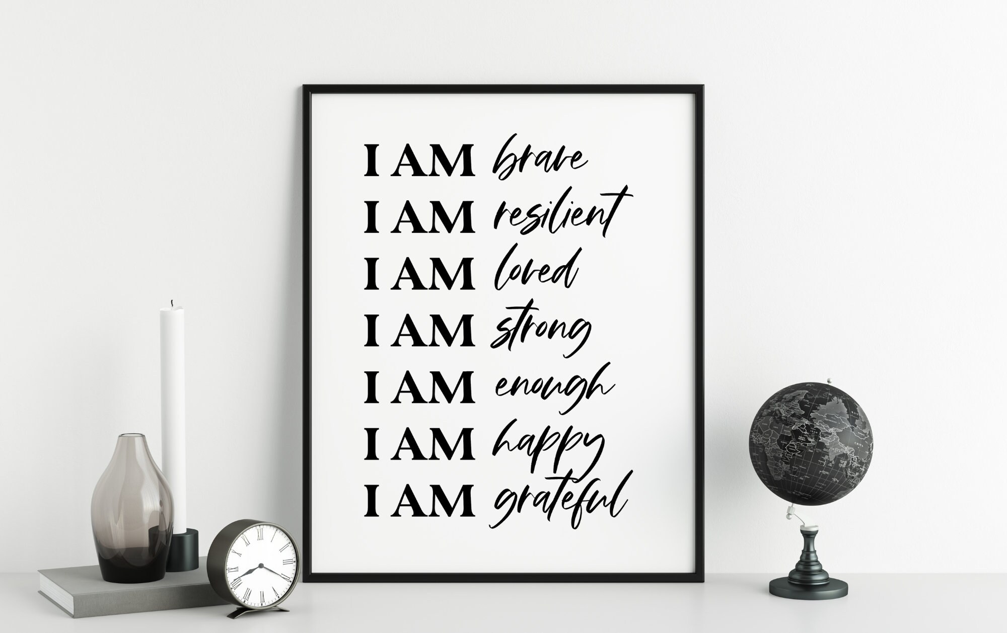 I Am Printable Art Poster Wall Art Motivational Print | Etsy