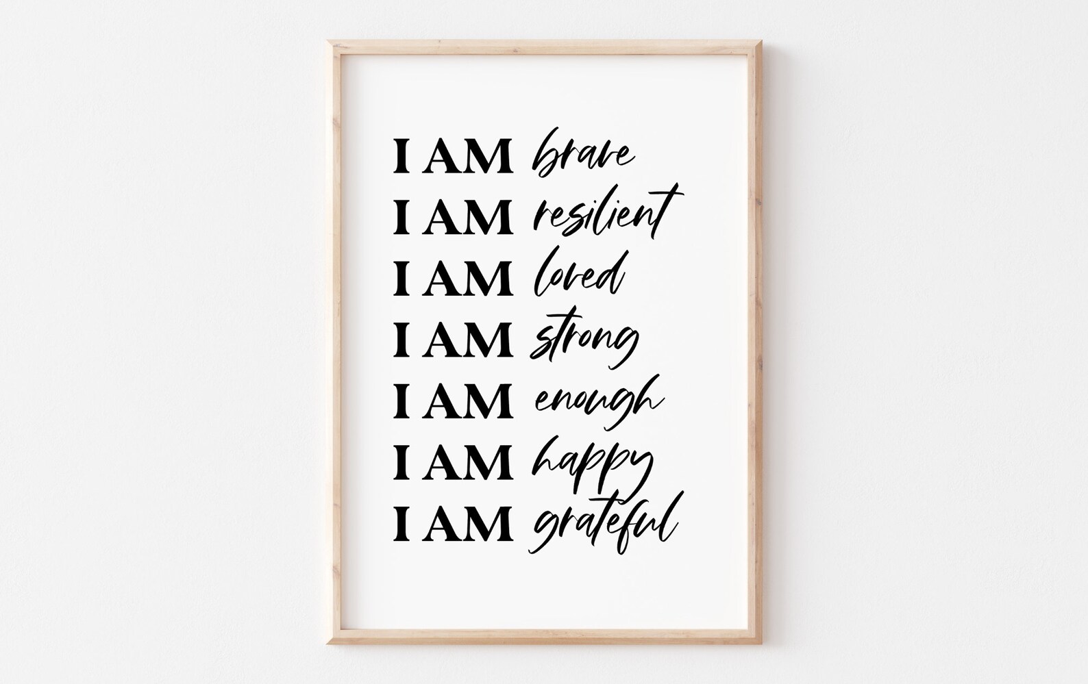 I Am Printable Art Poster Wall Art Motivational Print | Etsy