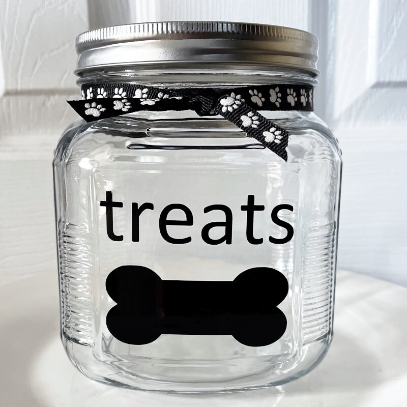 Dog treat jar Etsy