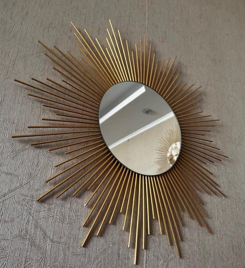 Decoratieve ronde spiegel - Gekleurde stralen - 60 cm
