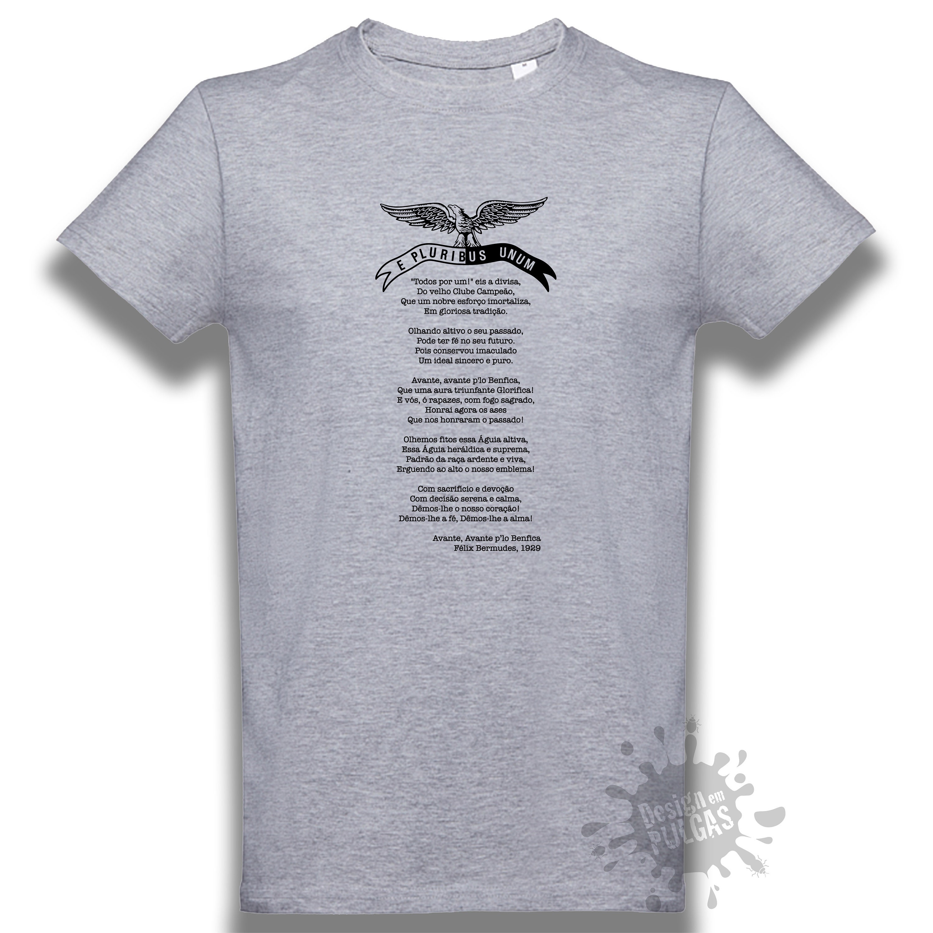T-shirt Benfica SLB Avante - Hymne Du Club - Neuf - Fabriqué Au Portugal