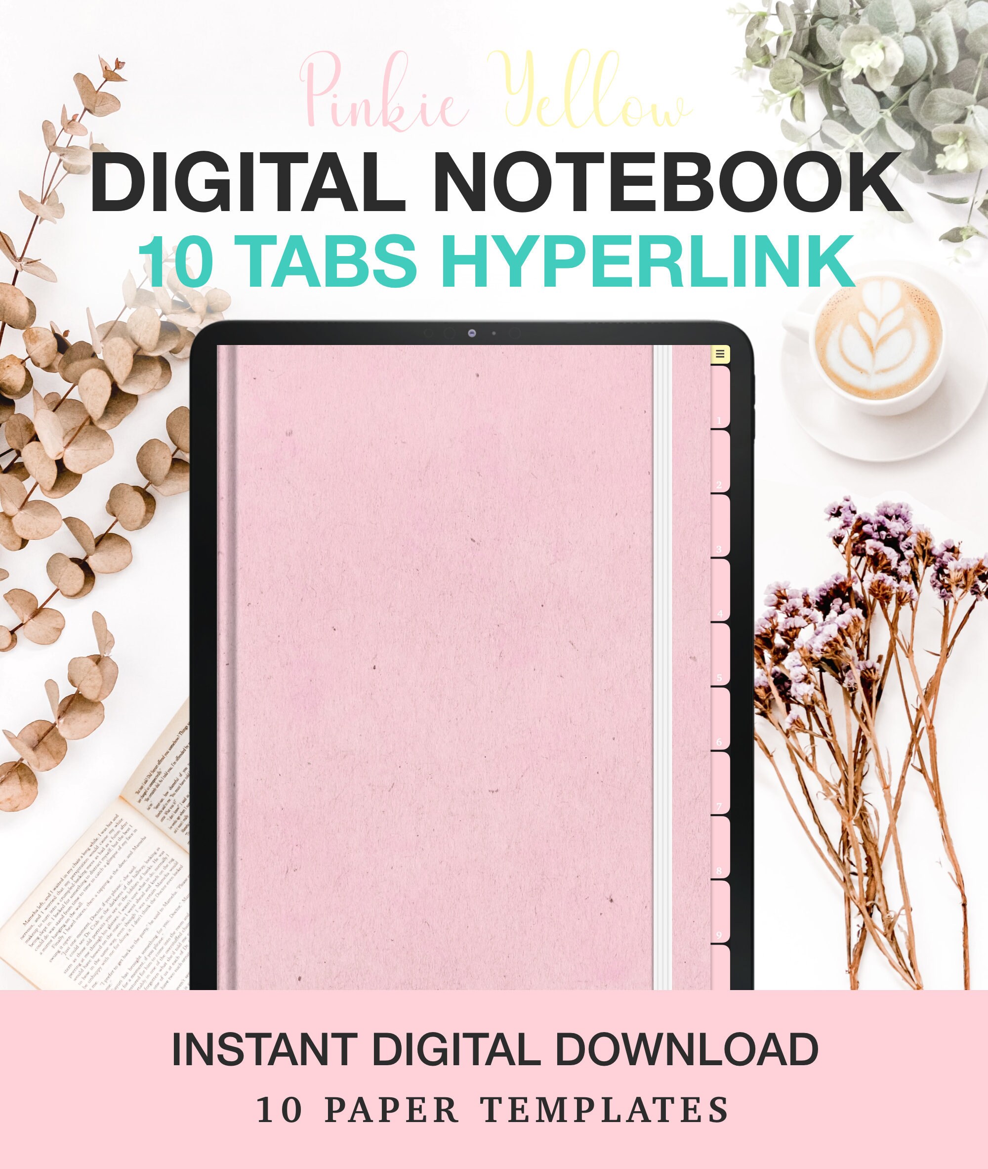 Digital Notebook GoodNotes Notability Digital Notebook with Etsy