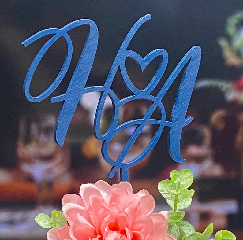 Wedding Cake Topper Monogram Cake Topper Custom Cake Topper Etsy