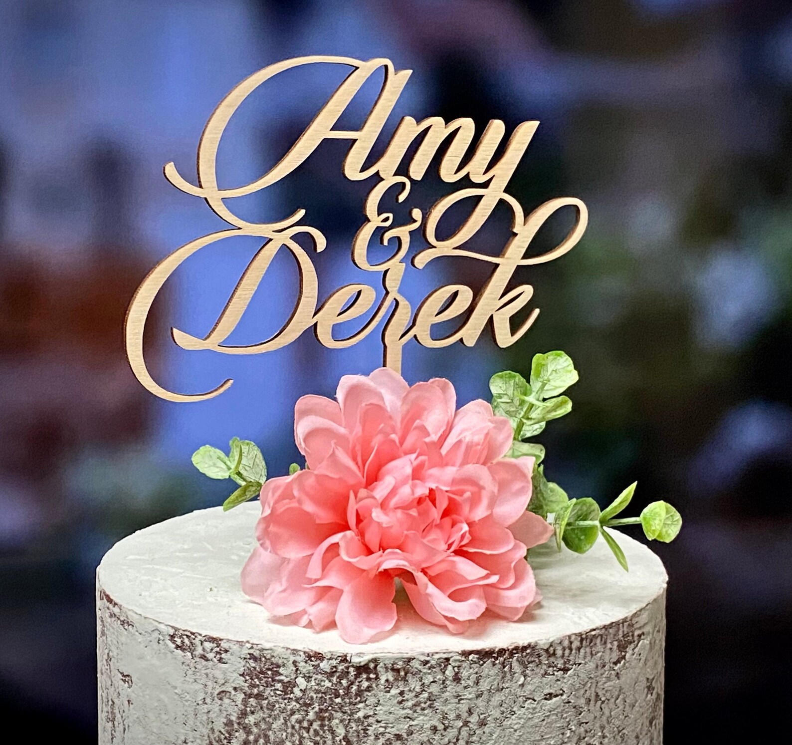 Wedding Cake Topper Name Cake Topper Custom Cake Topper Etsy