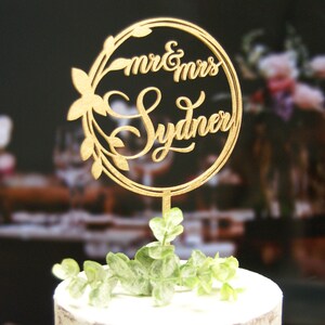Wedding cake topper, Name cake topper, Custom cake topper, Gold cake topper, Rustic cake topper, Anniversary topper, Personalized topper
