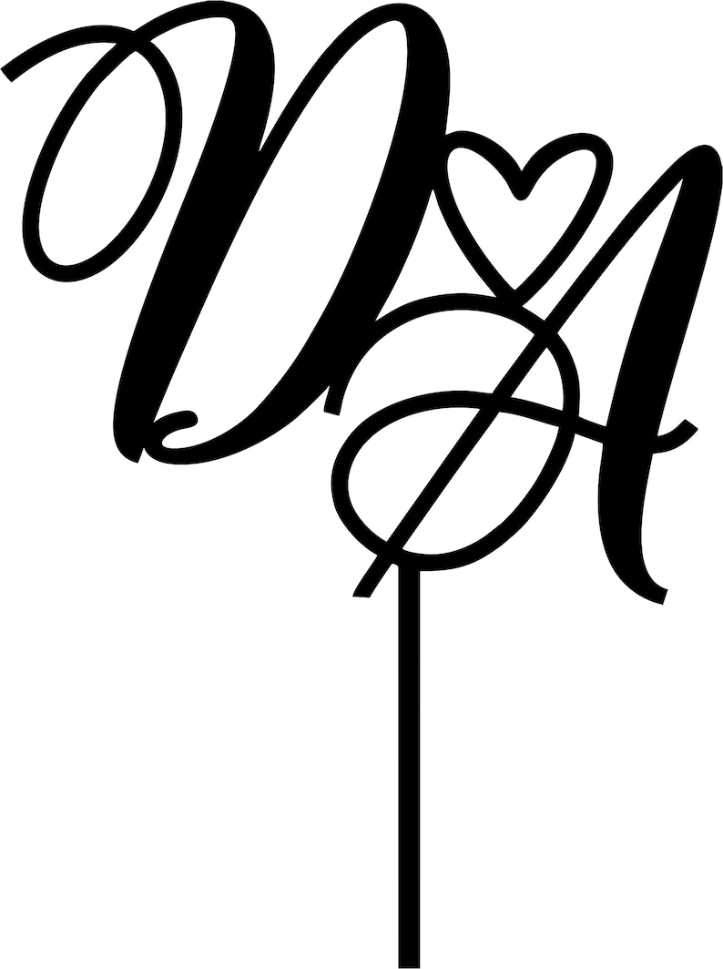 Wedding Cake Topper Monogram Cake Topper Custom Cake Topper Etsy