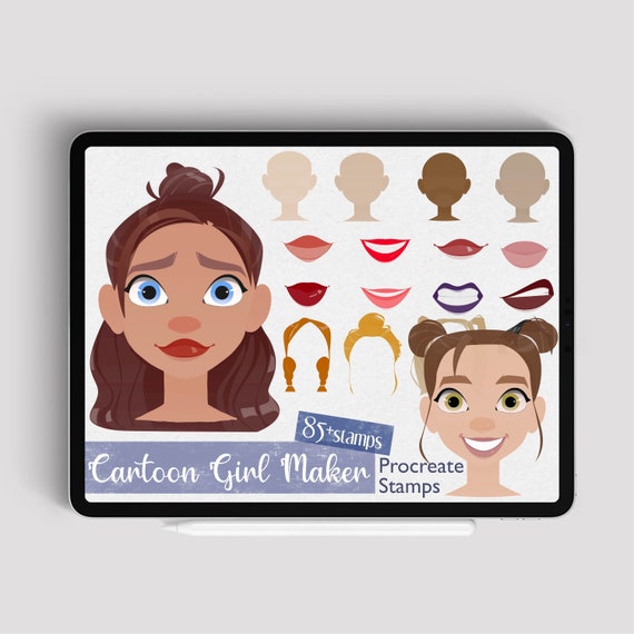 Buy Procreate 85 Cartoon Girl Maker Stamps Brush Pack Woman Face Online in India - Etsy Buy Procreate 85 Cartoon Girl Maker Stamps Brush Pack Woman Face Online in India - Etsy