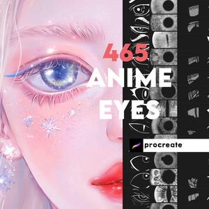 Procreate Anime Eyes Stamp Procreate Portrait Guides Procreate Anime Maker Procreate Manga Eyes Procreate Cartoon Eyes Eyelashes Reference