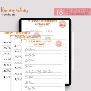 goodnotes cursive handwriting printable