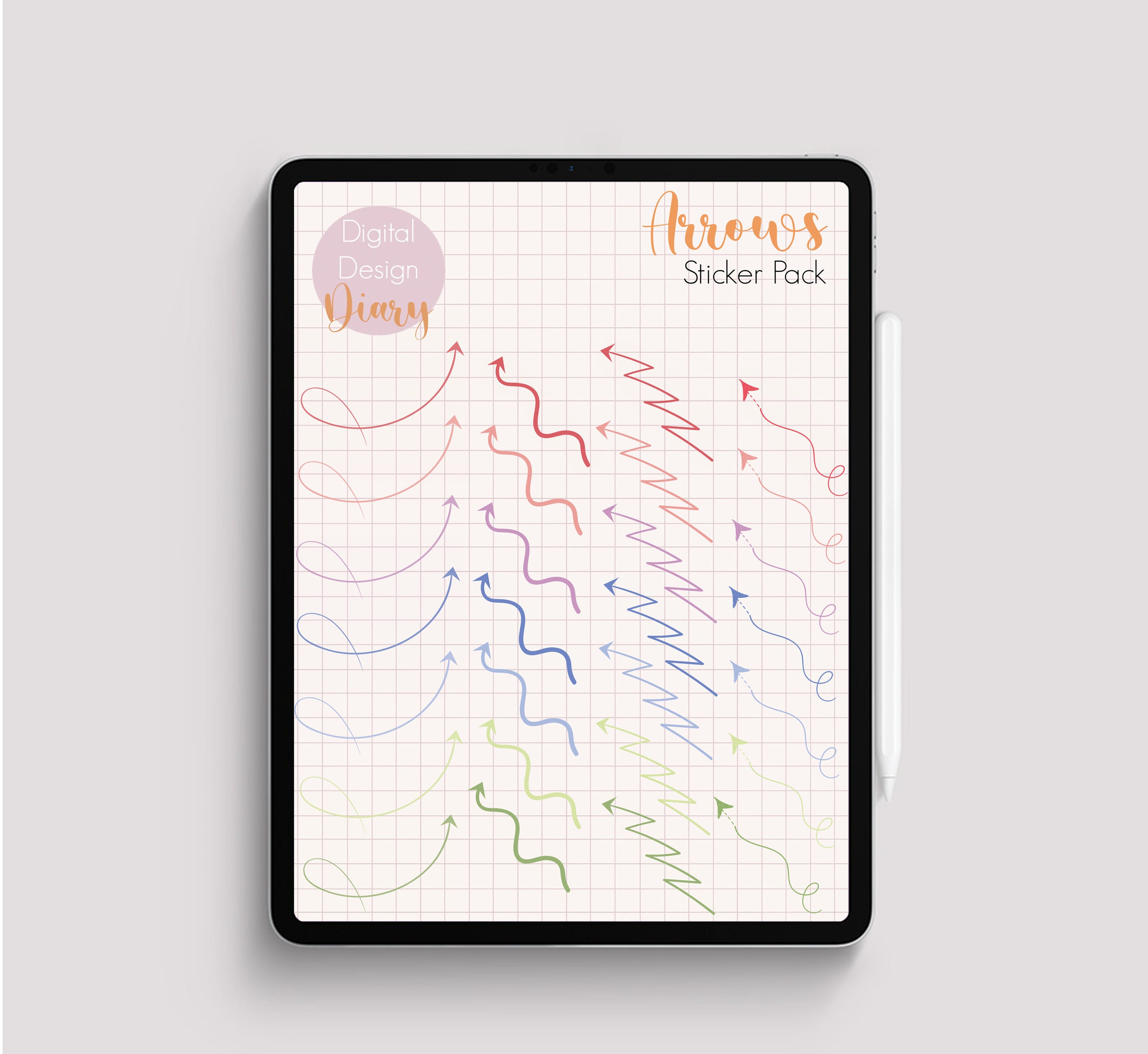 Goodnotes 189 Digital Sticker Arrow and Geometric Shape Theme Etsy