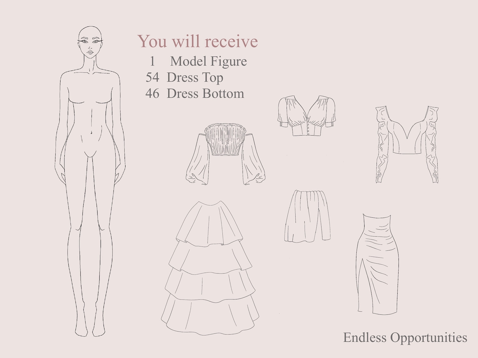 100 Procreate Dress Maker Stamps Clothing Procreate Fashion Etsy