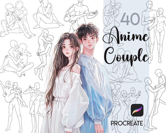Simple Anime Couple Drawing