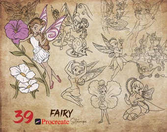 Procreate Fairy Brush : Fairytale Princess Magical World Stamps