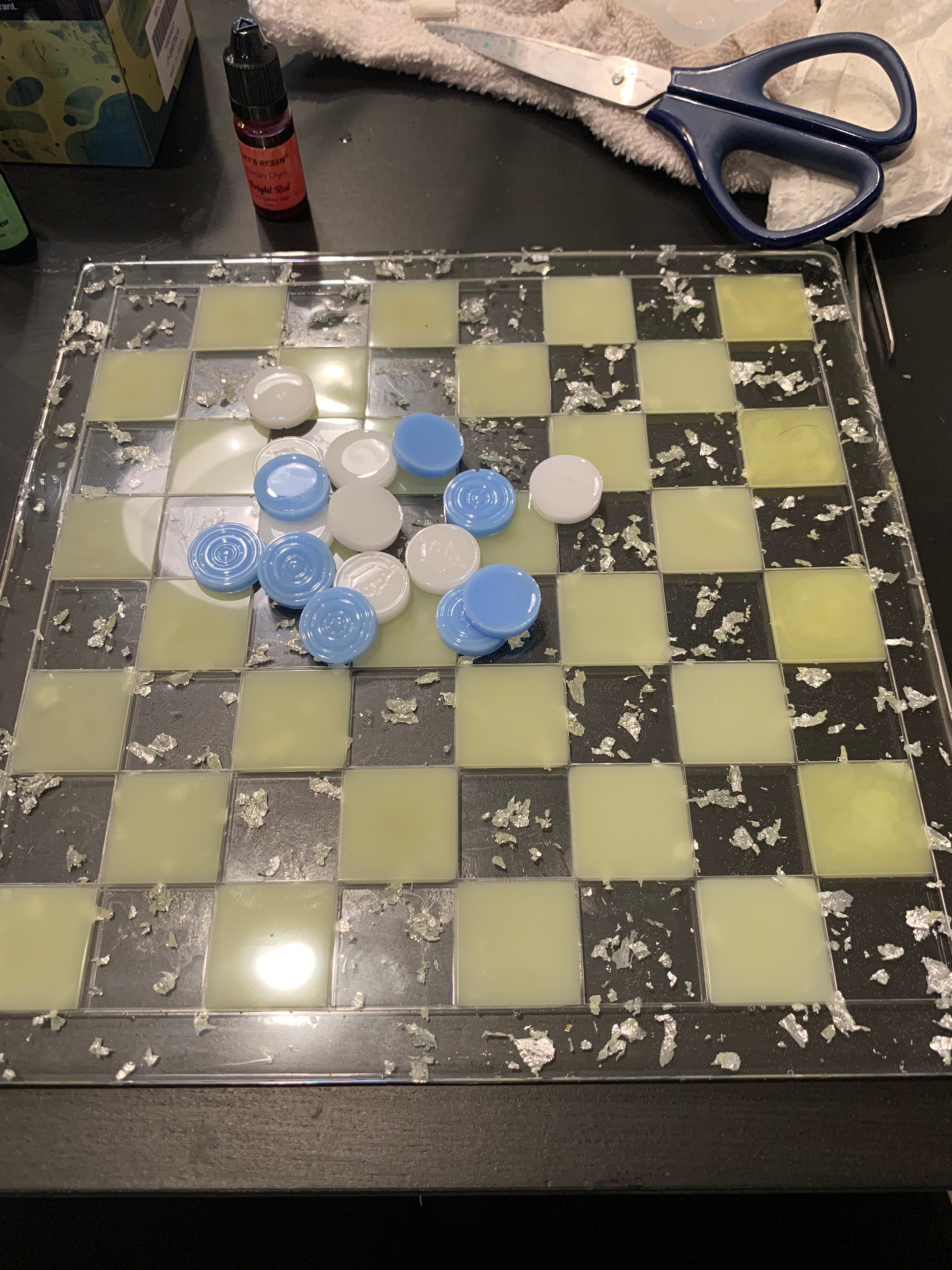 CUSTOM checker/chess board Etsy