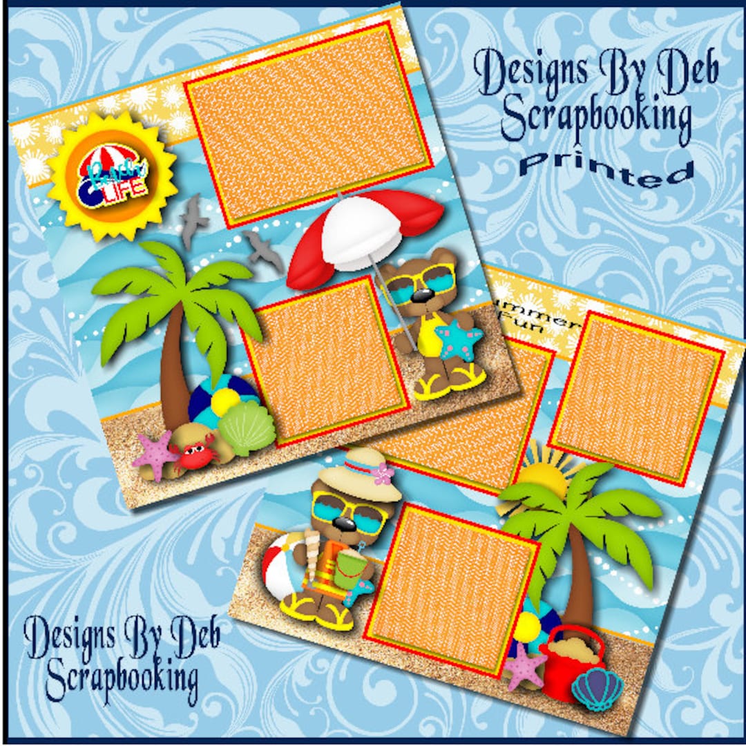 BEACH LIFE Premade Scrapbook Pages Paper Piecing - Etsy